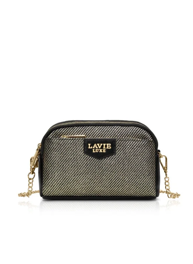 Luxe Women's Glam Hemily 3 Compartment (Black)